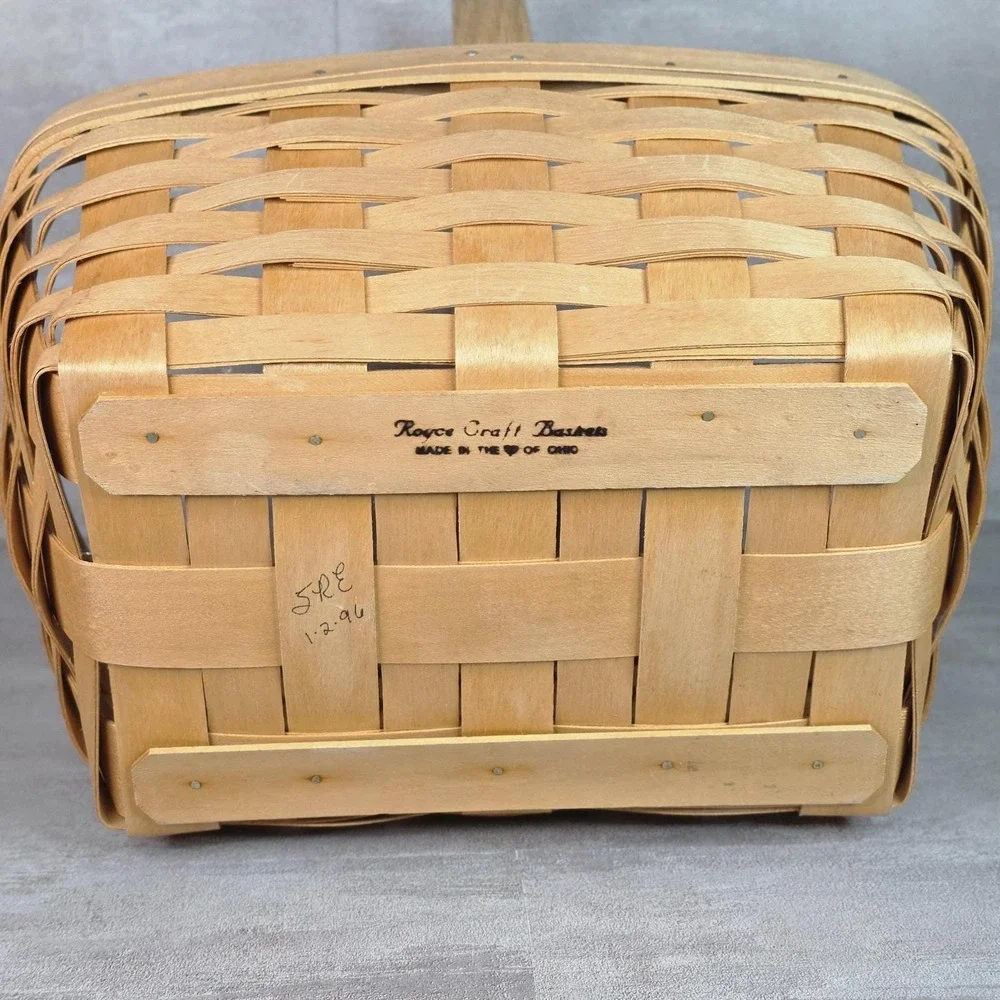Vintage Longaberger Market Basket 2001 Fixed Stationary Handle, USA
